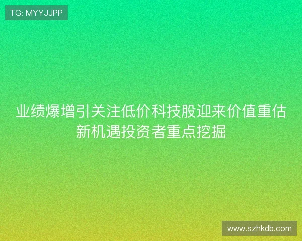 业绩爆增引关注低价科技股迎来价值重估新机遇投资者重点挖掘 业绩爆增引关注低价科技股迎来价值重估新机遇投资者重点挖掘